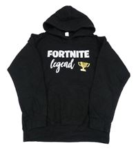 Černá mikina Fortnite s kapucňou