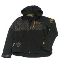 Čierna softshellová bunda so vzorom a kapucňou Altisport