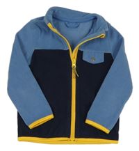 Modro-tmavomodrá fleecová prepínaci mikina TCM