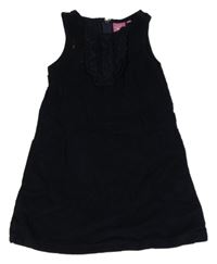 Tmavomodré menšestrové šaty s volánikmi Impidimpi