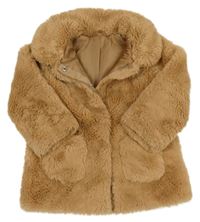 Karamelový kožešinový podšitý kabátek 