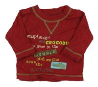 Červené tričko s nápismi Mothercare