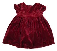 Vínové zamatové šaty M&S