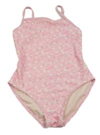 Světlerůžové květované jednodílné plavky George