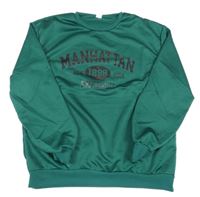 Tmavozelená mikina s nápisom Shein