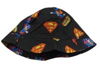 Černý šusťákový klobouk - Superman