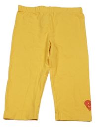 Pomerančové capri legíny so srdiečkom