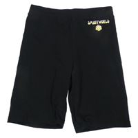 Čierne elastické kraťasy s nápisom a smajlíkom H&M