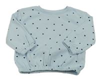 Svetlomodrá mikina so srdiečkami Primark