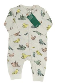 Biely overal s vtáčky H&M