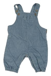 Modré manšestrové laclové kalhoty F&F