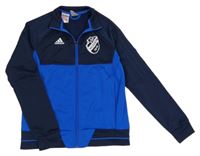 Safírovo-tmavomodrá prepínaci športová mikina s logom Adidas