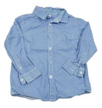 Modro-biela kockovaná košeľa