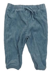 Svetlomodré zamatové rebrované tepláky C&A