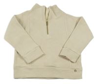 Béžová rebrovaná mikina s rolákom George