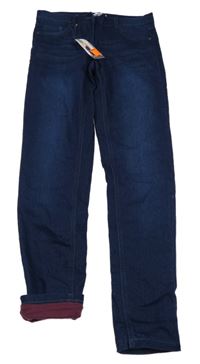 Nové - Tmavomodré skinny podšité rifle Pocopiano 