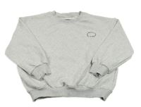 Sivá melírovaná oversize mikina s nápisom Zara