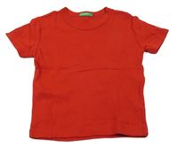 Červené tričko s logem Benetton