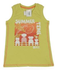 Nové - Citronové tílko s pejsky Kids