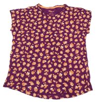 Purpurovo-oranžové vzorované tričko Pepperts