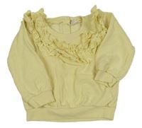 Žltá mikina s volánikmi Next