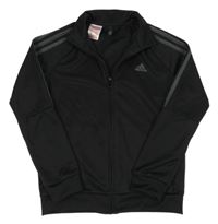Černá propínací sportovní mikina s logem Adidas