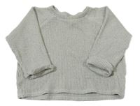 Svetlozelený vzorovaný oversize sveter Zara