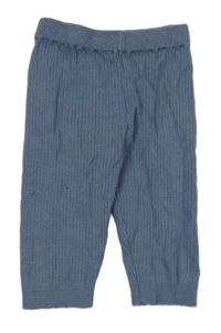 Modré rebrované úpletové tepláky PRIMARK
