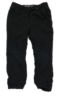 Černé slím fit teplákové rifle Denim Co.