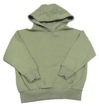 Olivová oversize mikina s vreckom a kapucňou Matalan