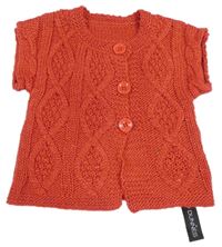 Nové - červená trblietavá svetrová prepínaci vesta St. Bernard