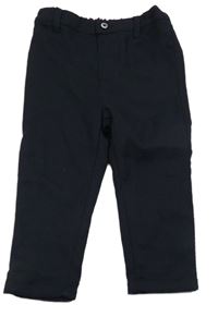 Tmavomodré vzorované chino slavnostní podšité kalhoty PRIMARK