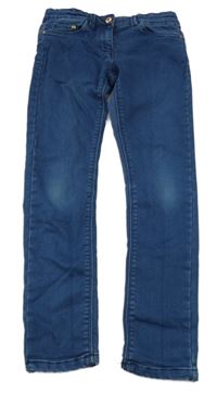 Modré skinny teplákové rifle YIGGA