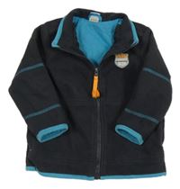 Tmavosivá fleecová podšitá bunda s nášivkou Papagino