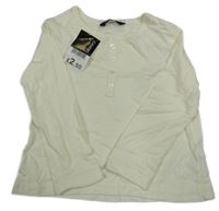 Nové - smotanové tričko s čipkou George