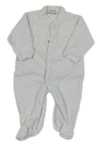 Svetlomodrý rebrovaný zamatový overal s mašličkou babidu