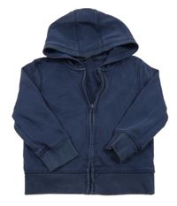 Tmavomodrá prepínaci mikina s kapucňou George