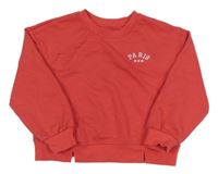 Jahodová crop mikina s nápisom PRIMARK