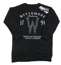 Nové - černá tepláková tunika - Wednesday