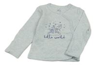 Svetlomodré melírované prepínaci tričko s medvedíkmi coolclub