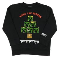 Černá mikina s Minecraft z překlápěcích flitrů 