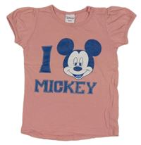 Starorůžové tričko s Mickey Disney