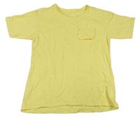 Žlté tričko s kapsičkou s volánikmi Primark