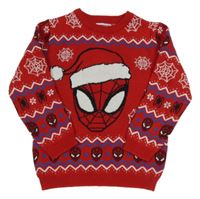 Červený vzorovaný sveter so Spidermanem Primark