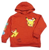 Červená mikina s Pokémony a kapucňou Primark