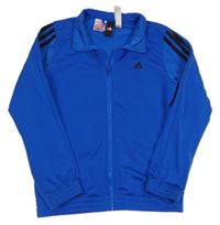 Modrá sportovní propínací mikina s logem Adidas