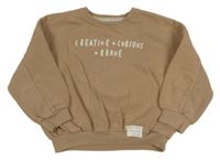 Hnědá oversize mikina s nápisem George