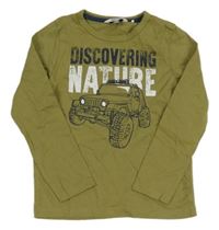 Khaki triko s jeepem