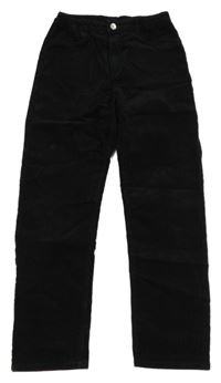 Černé manšestrové kalhoty H&M