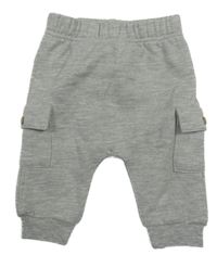 Sivé melírované cargo tepláky George